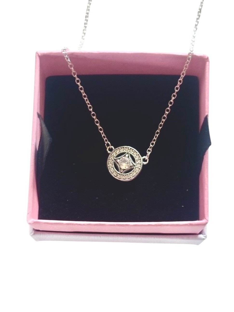 Pandora Sterling Silver Pendant Necklace 17.5 Inches